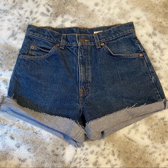 Levi’s Vintage Orange Tab 550 Cutoff Denim Shorts - Picture 2 of 7